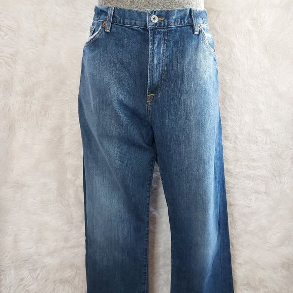 Vintage Lucky Brand Men's 183 Boot Legs Short Inseam Denim Jeans Siz 38 - Picture 2 of 13